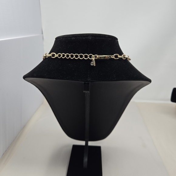 Robert Lee Morris Soho Pendant Bib Statement Blue & Greens Gold Adj. Chain - Picture 3 of 10